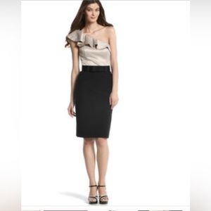 White House Black Market one shoulder dress.